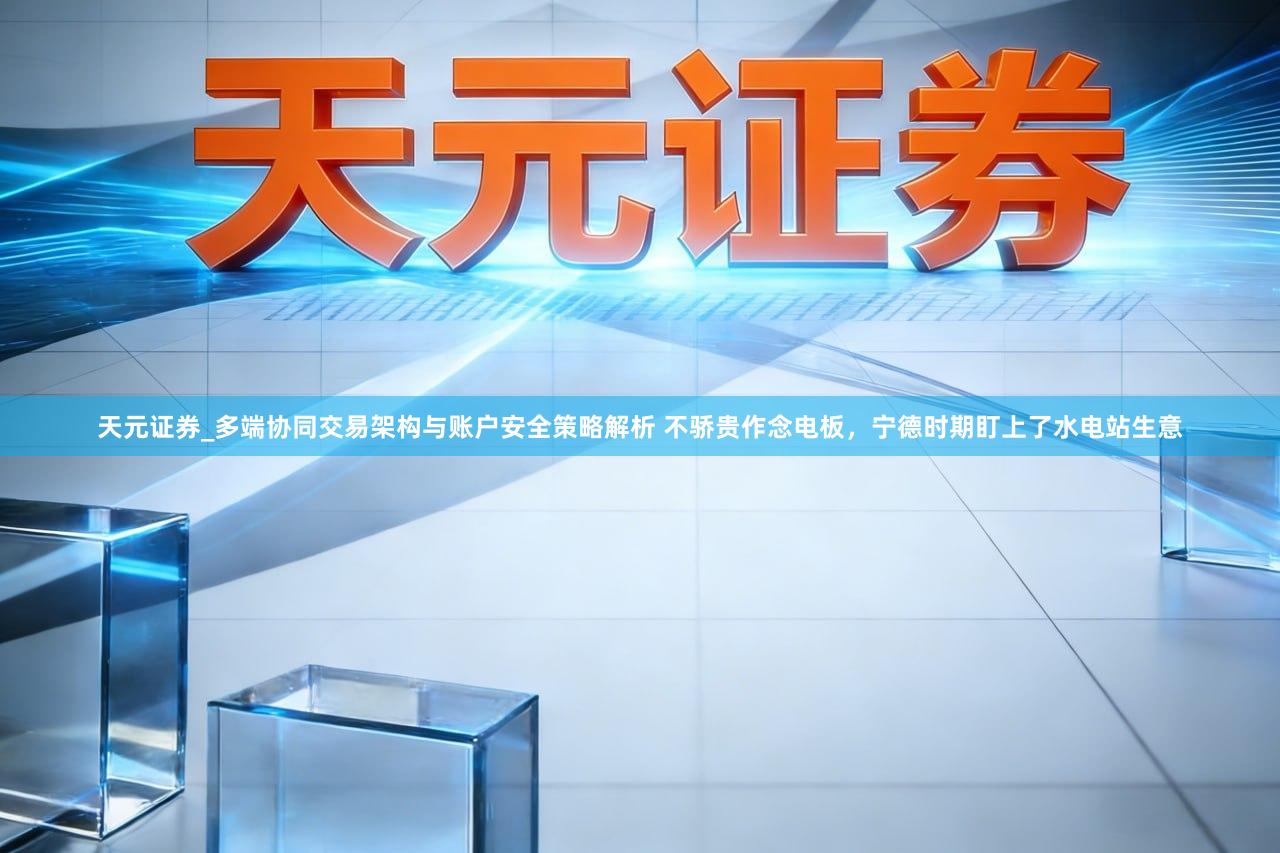 天元证券_多端协同交易架构与账户安全策略解析 不骄贵作念电板，宁德时期盯上了水电站生意