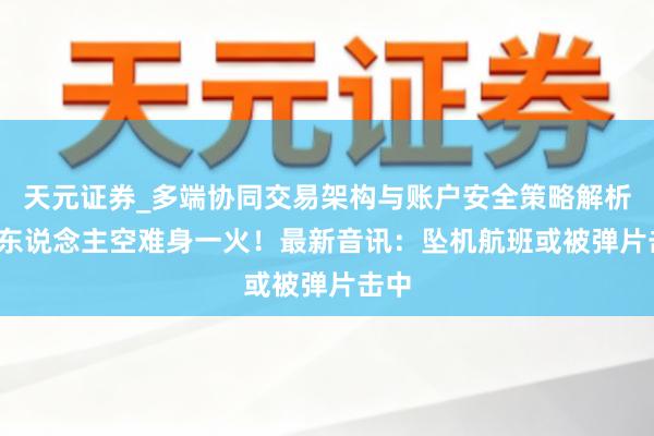 天元证券_多端协同交易架构与账户安全策略解析 38东说念主空难身一火！最新音讯：坠机航班或被弹片击中