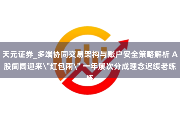 天元证券_多端协同交易架构与账户安全策略解析 A股阛阓迎来