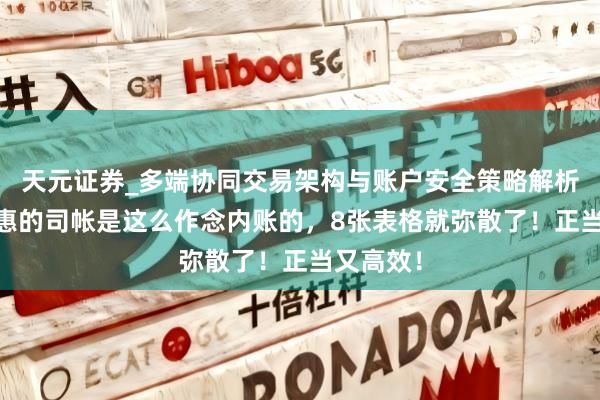天元证券_多端协同交易架构与账户安全策略解析 正本聪惠的司帐是这么作念内账的，8张表格就弥散了！正当又高效！