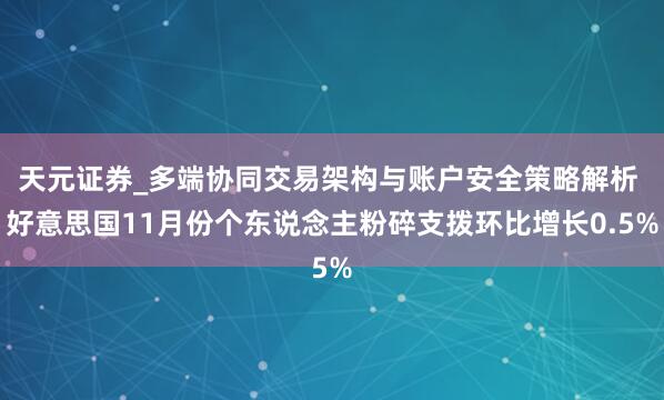 天元证券_多端协同交易架构与账户安全策略解析 好意思国11月份个东说念主粉碎支拨环比增长0.5%